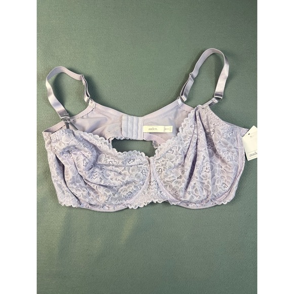 Auden Other - Auden Lace Unlined Balconette Bra Coquette Romantic Lavender Lace 44DDD